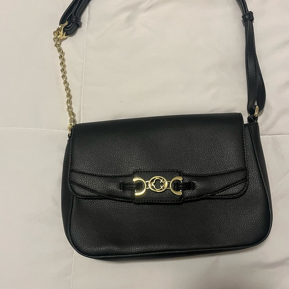 Black Leather Shoulder Bag